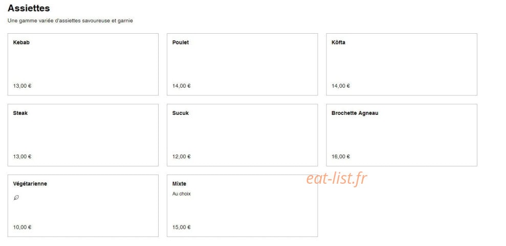 Divan Restaurant — carte page 3