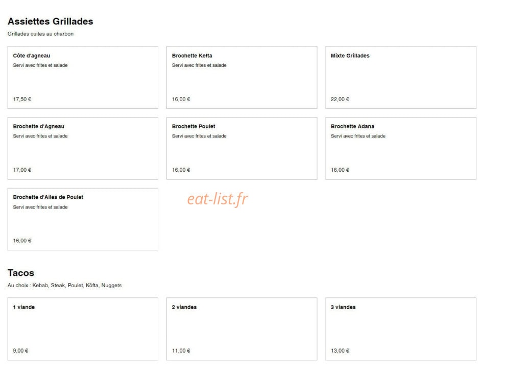 Divan Restaurant — carte page 4
