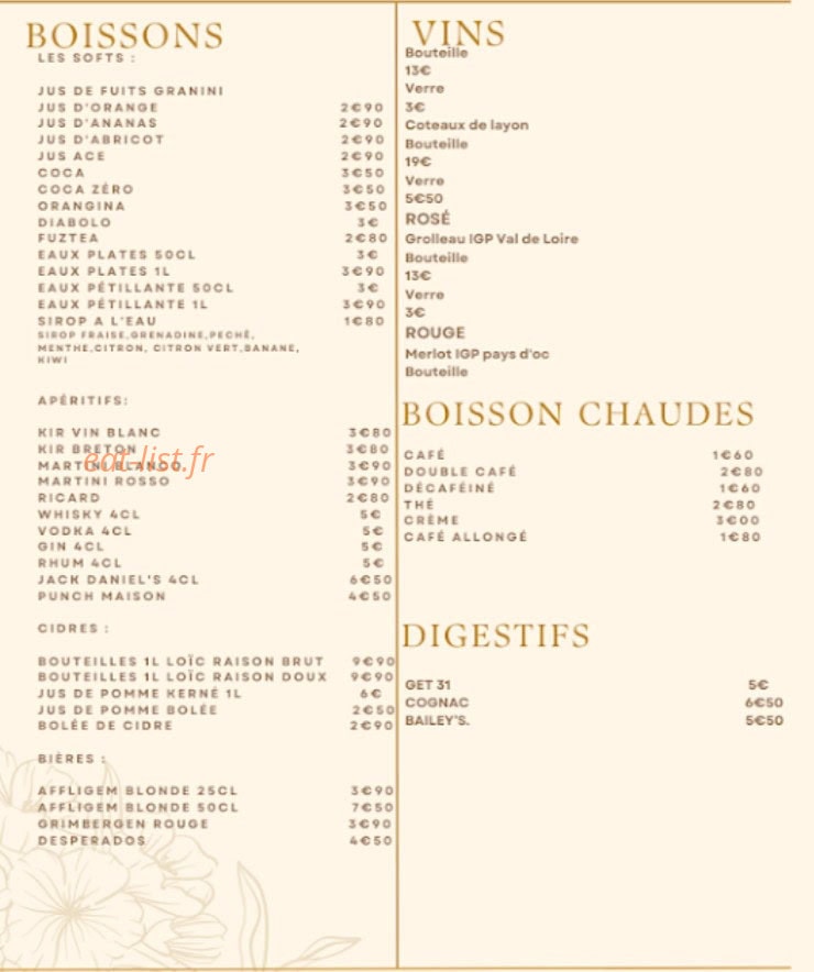 L'escalyne crêperie — carte page 5