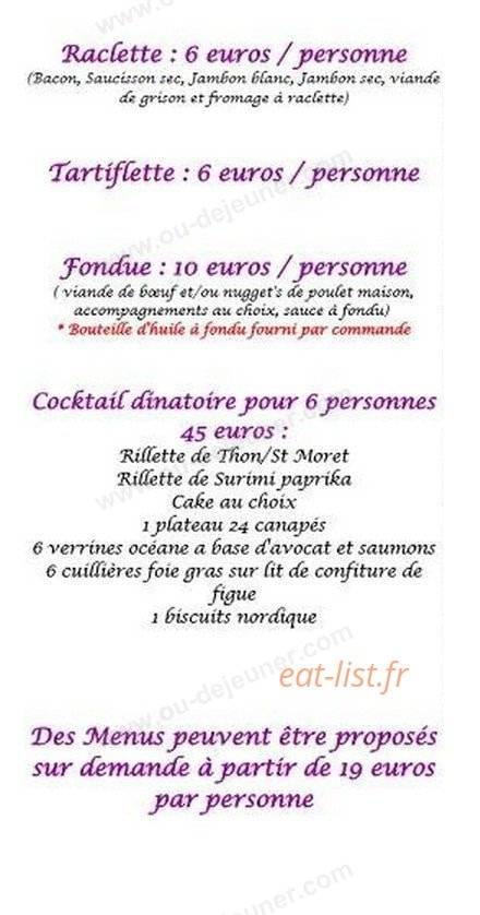 Comme à La Maison — carte page 1