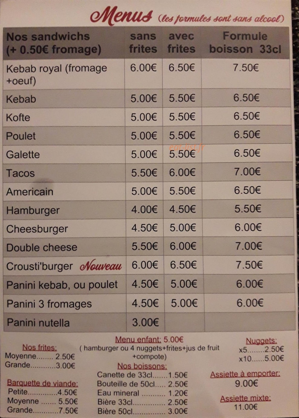 Nazar kebab — carte page 2