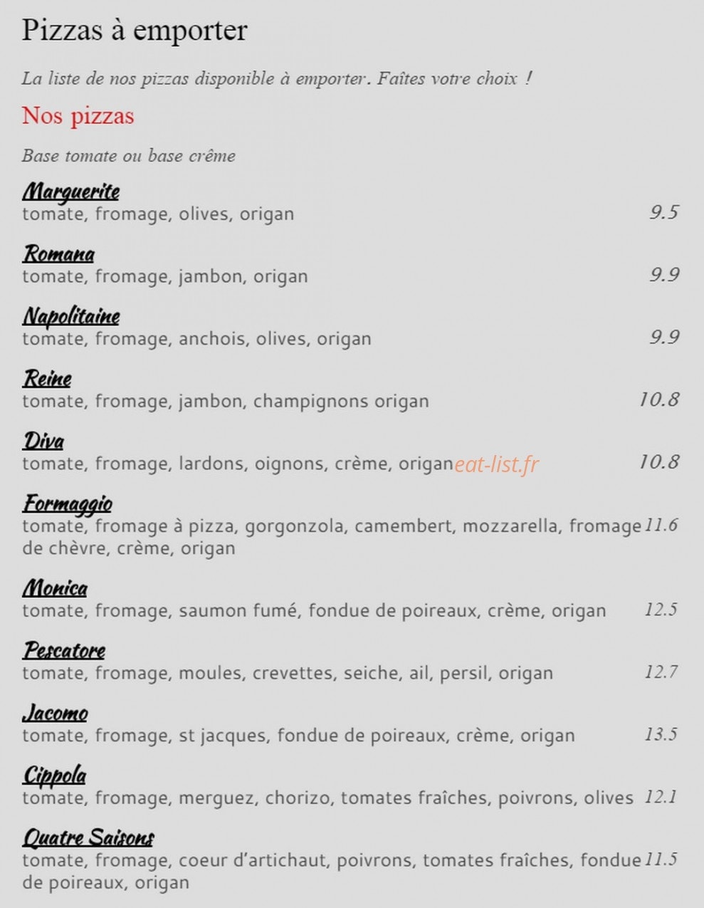 Café pépone — carte page 8