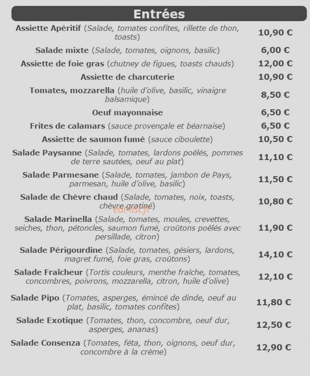 Café pépone — carte page 1