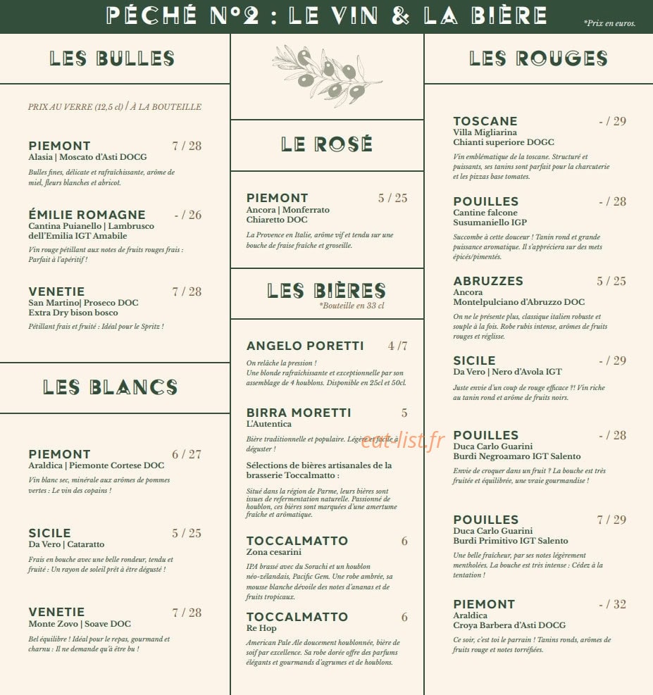El Peccato — carte page 2