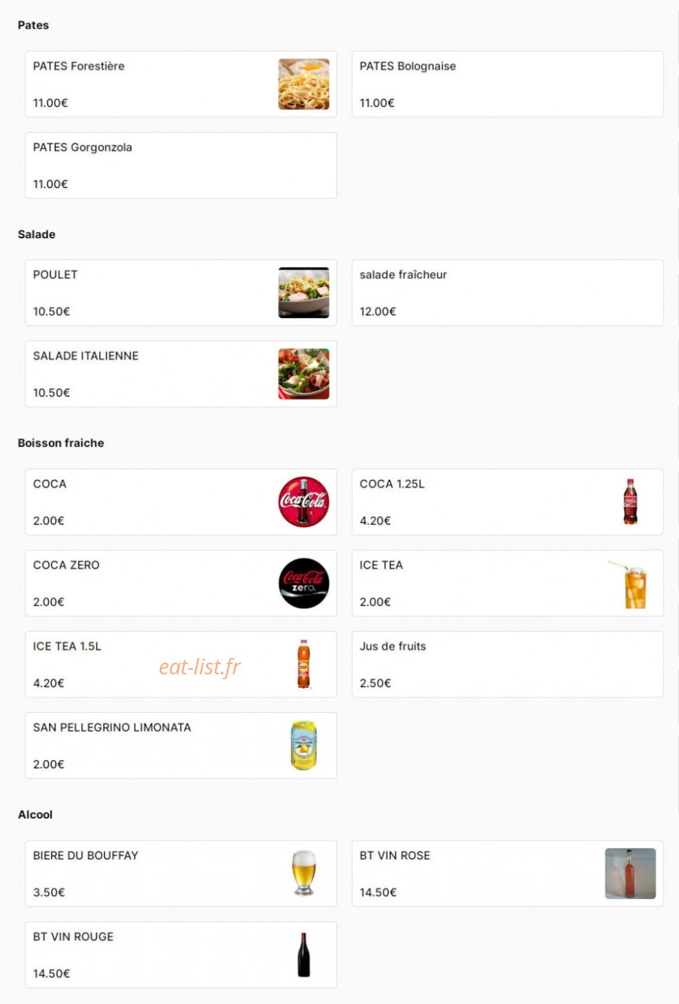 L'Instant Pizza — carte page 2