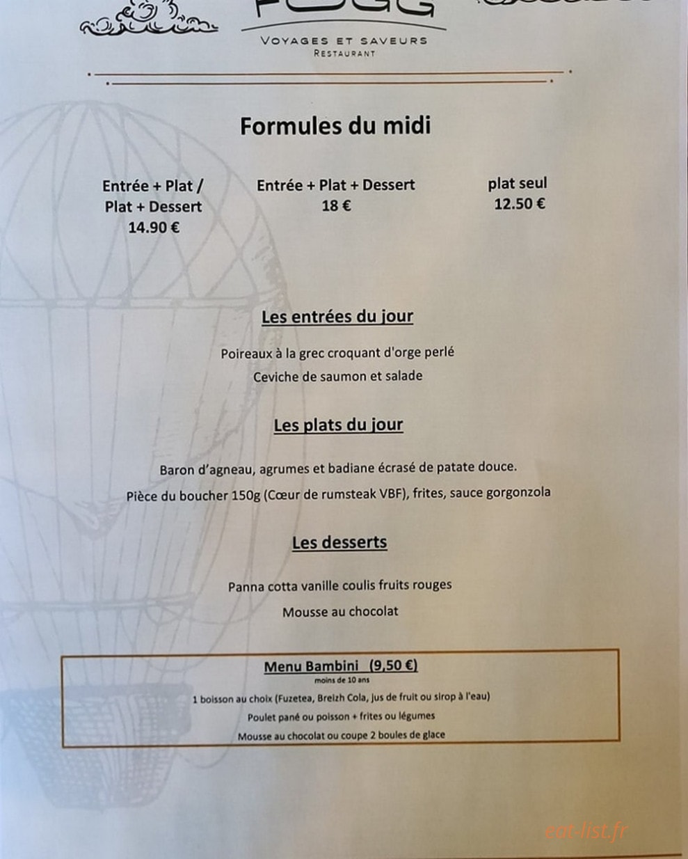 Le Fogg — carte page 1