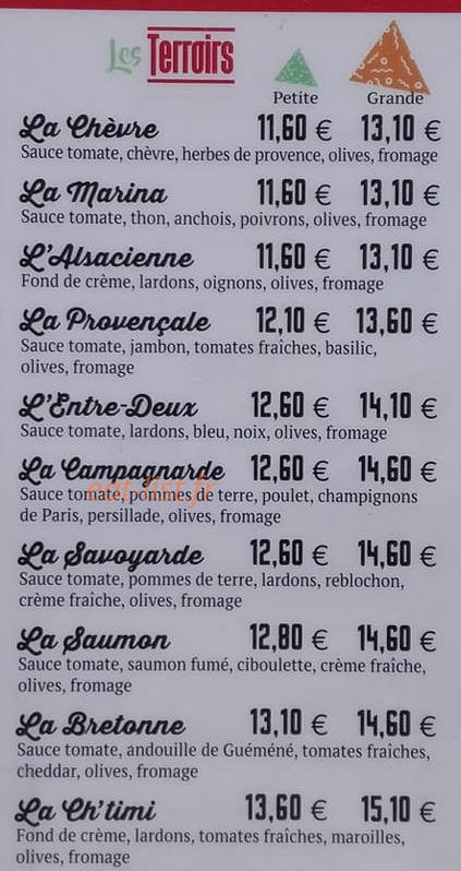 Pizza'Pam — carte page 3