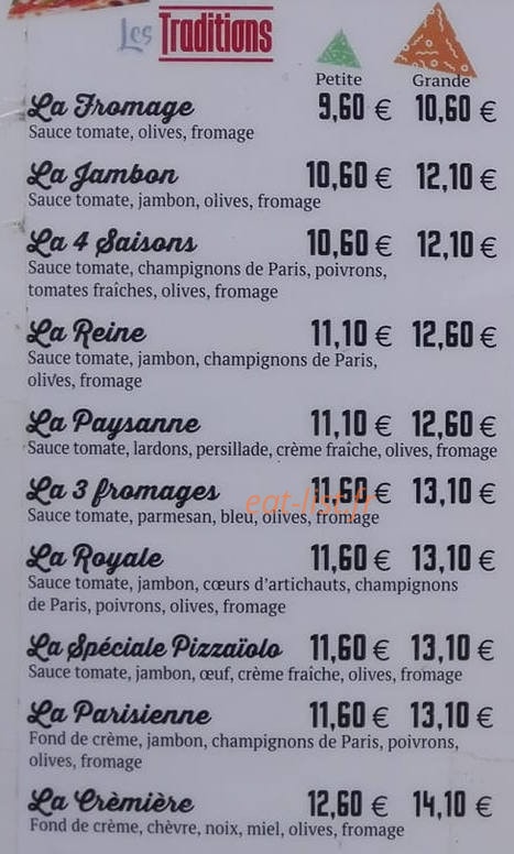Pizza'Pam — carte page 2