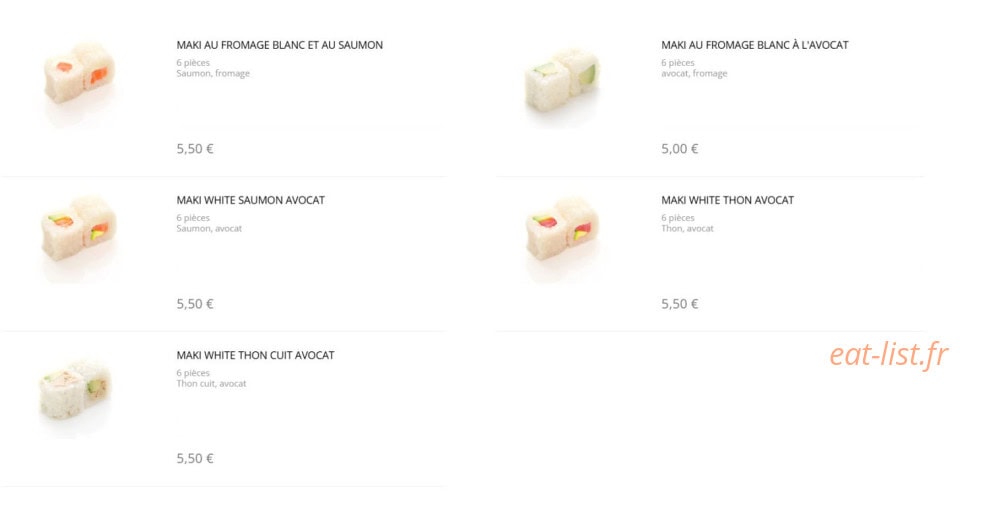 Sushi Design — carte page 7
