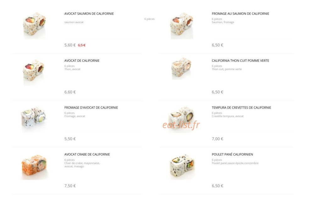 Sushi Design — carte page 10