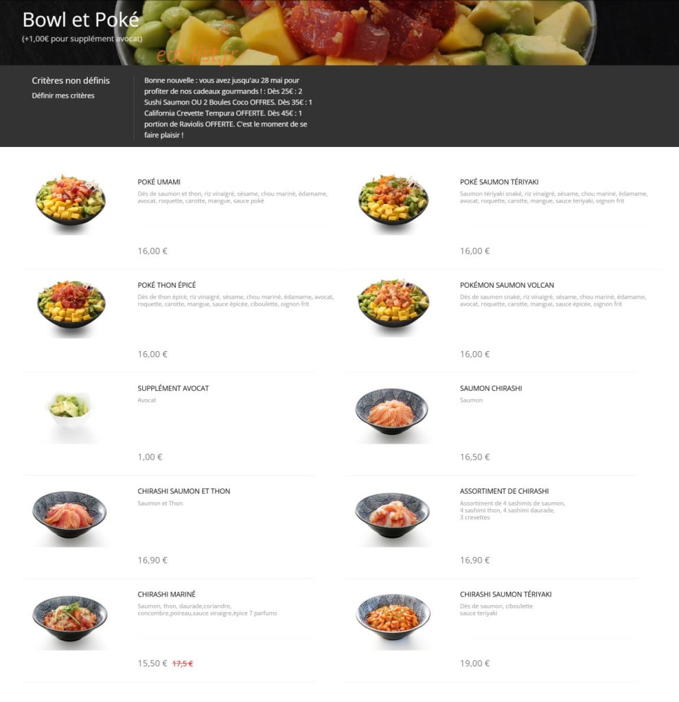 Sushi Design — carte page 5