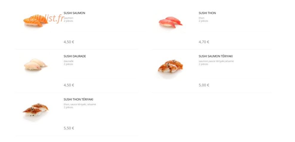 Sushi Design — carte page 14