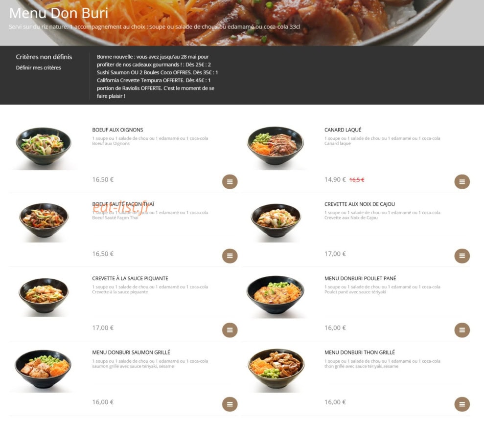 Sushi Design — carte page 3