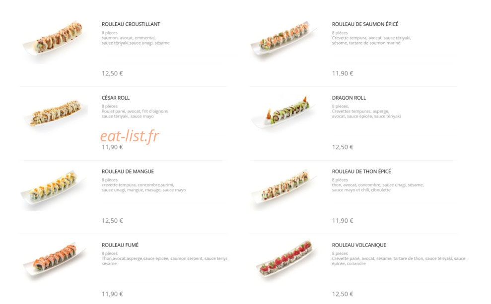 Sushi Design — carte page 13