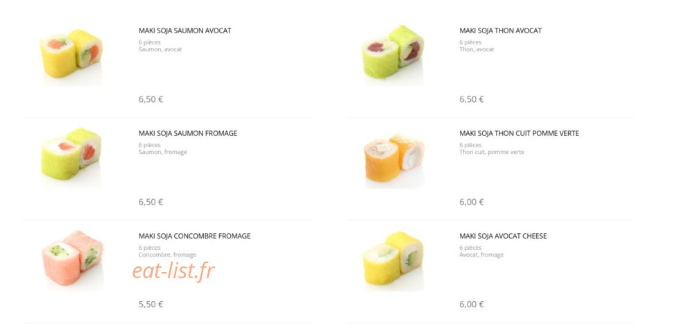 Sushi Design — carte page 9