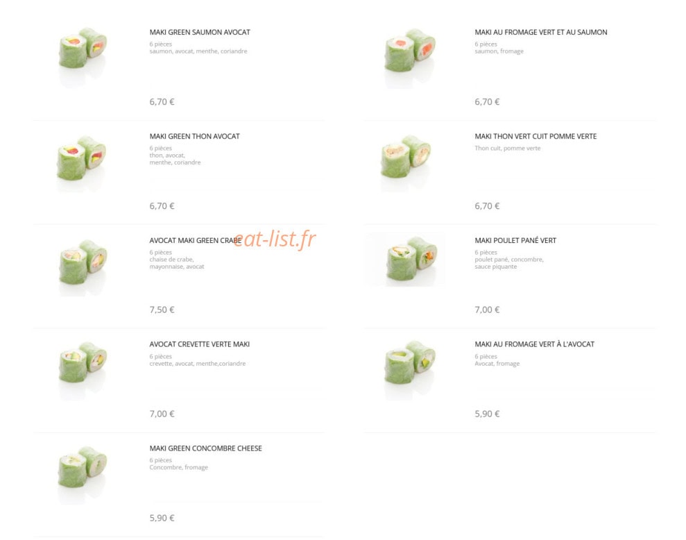 Sushi Design — carte page 11