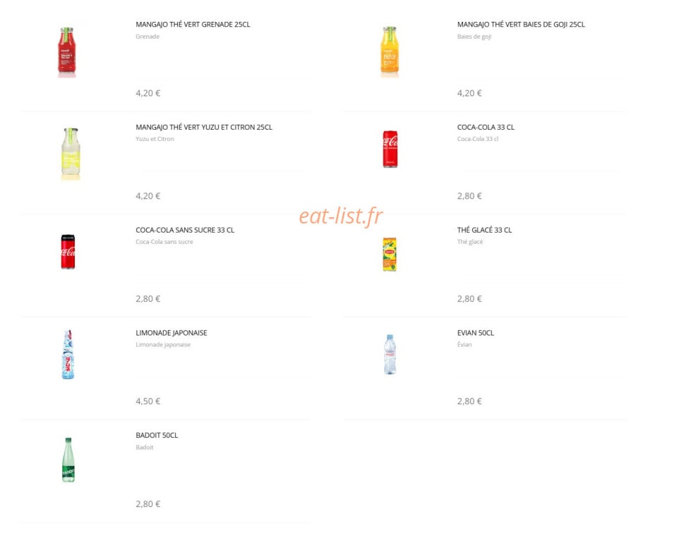 Sushi Design — carte page 19