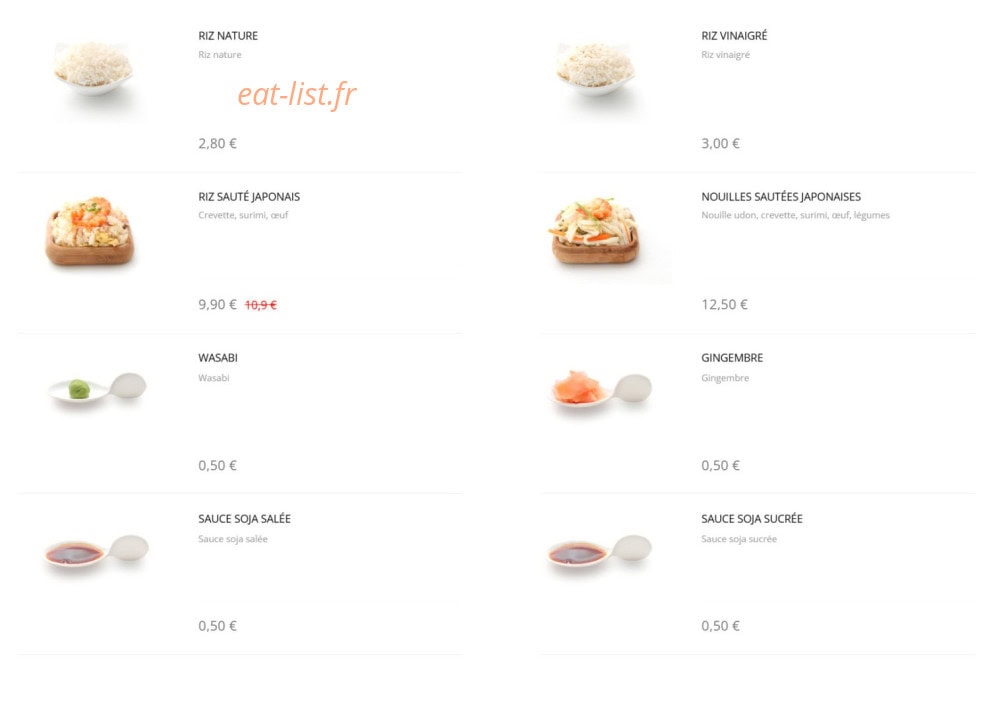 Sushi Design — carte page 18