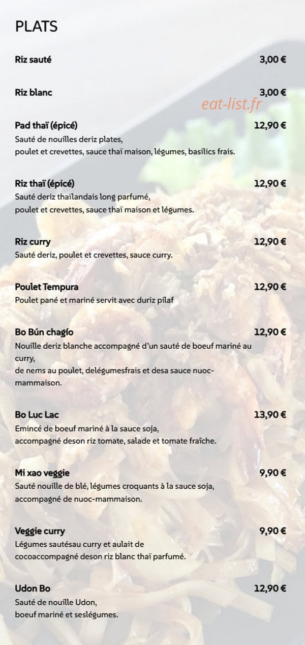 Yummy Orvault — carte page 2