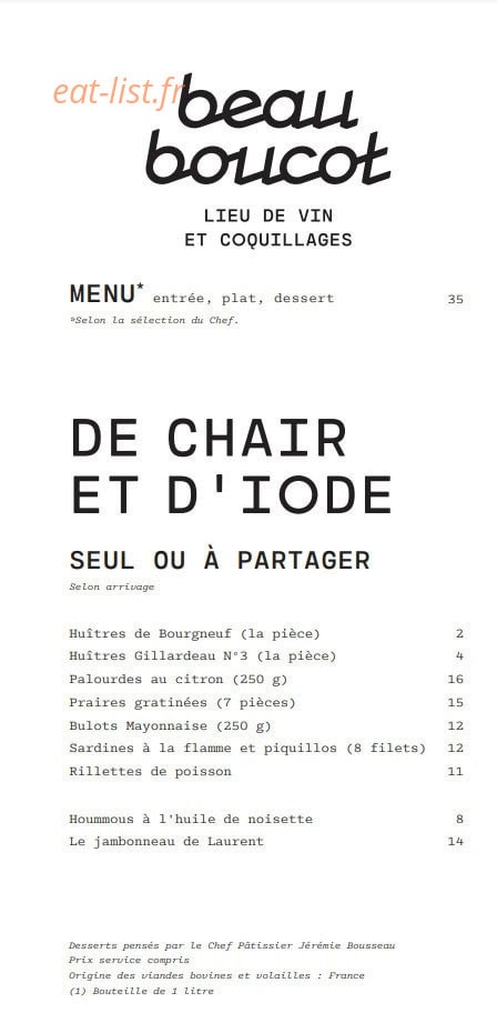 Beau Boucot — carte page 1