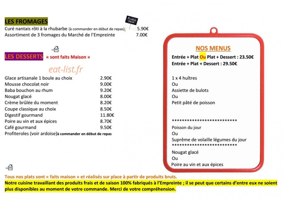 L’Empreinte — carte page 2