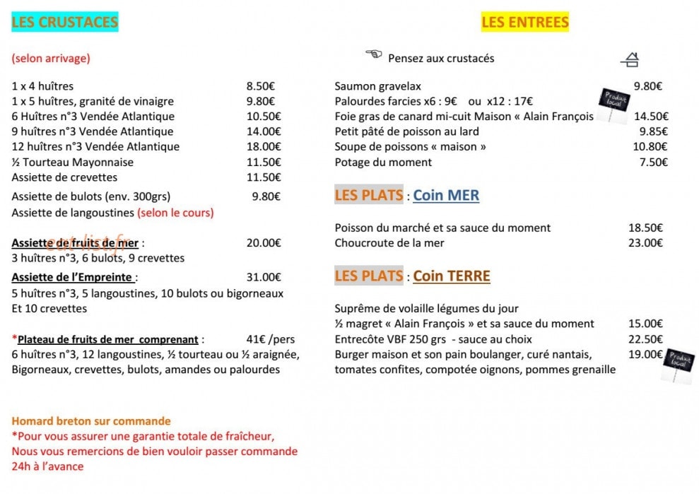 L’Empreinte — carte page 1