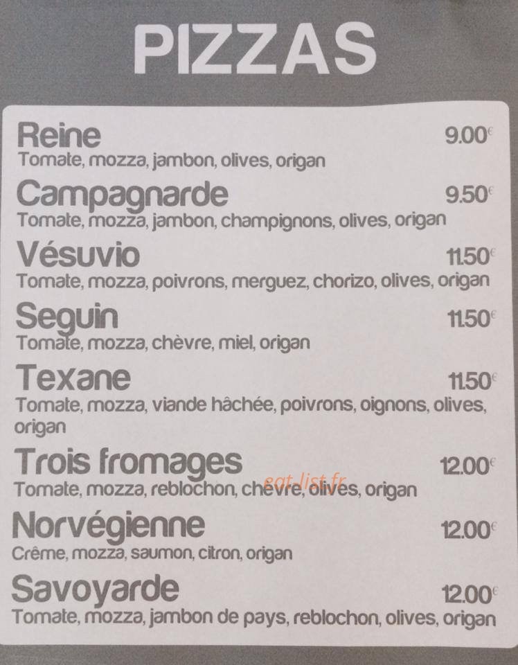 Au Ptit Creux la Govelle — carte page 1