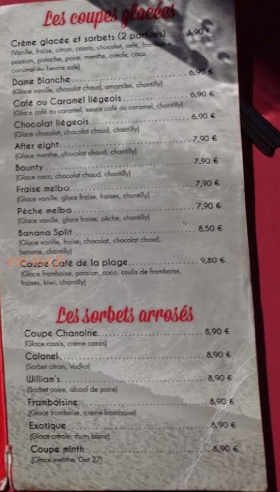 Café de la plage — carte page 2
