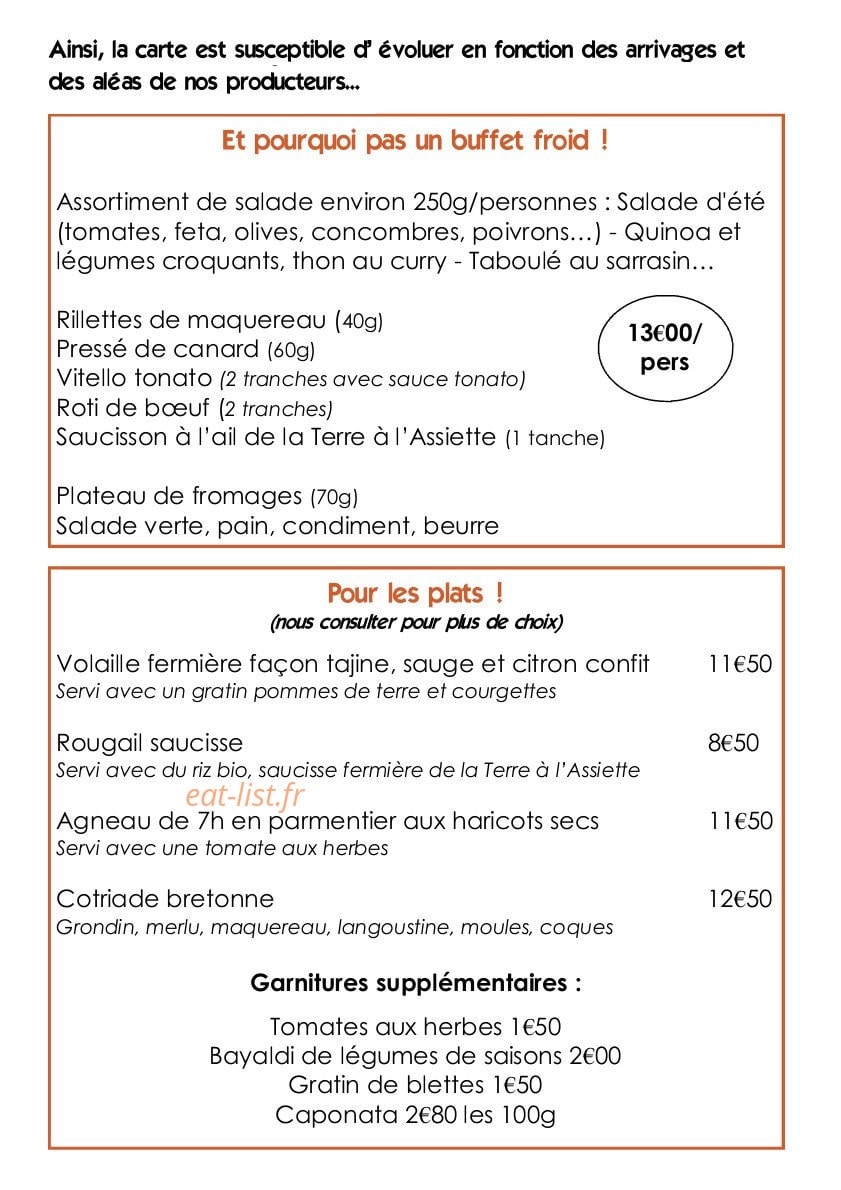 Restaurant La Jaguais — carte page 8
