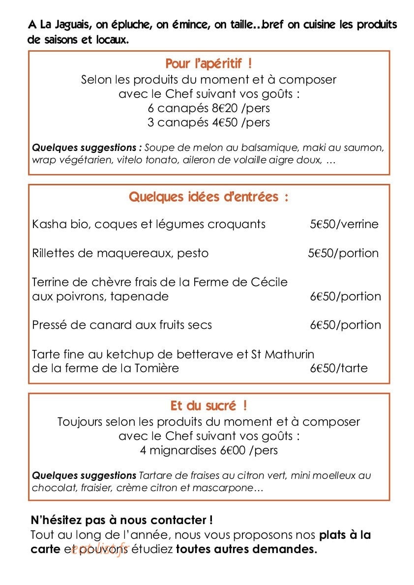 Restaurant La Jaguais — carte page 7