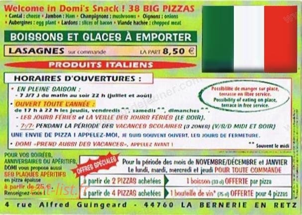 Chez Domi — carte page 2
