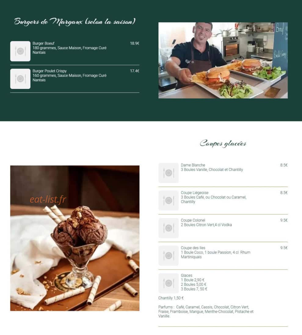 Chez Margaux — carte page 2
