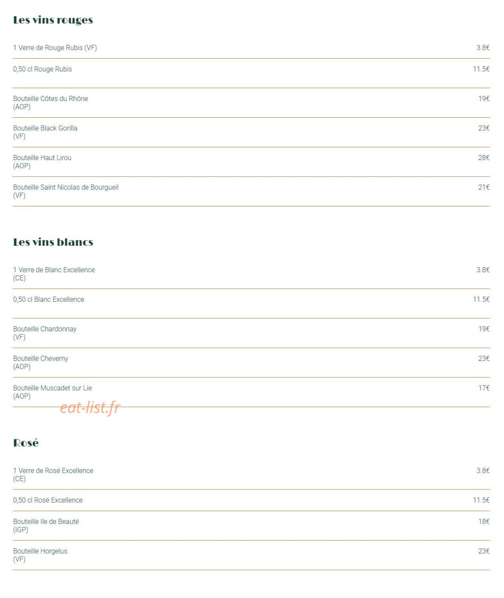 Chez Margaux — carte page 9