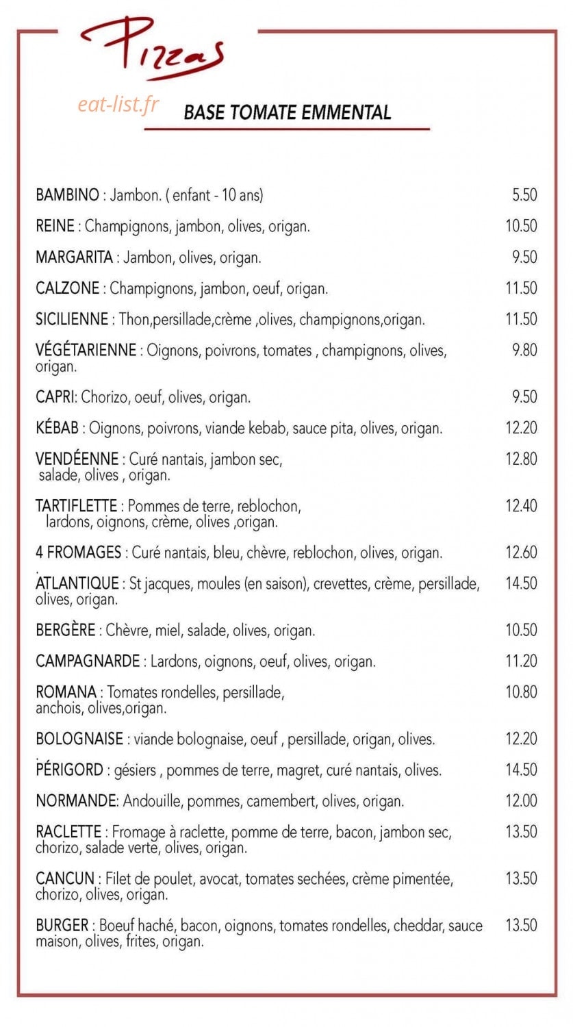 La Cantine de l'îlot — carte page 2