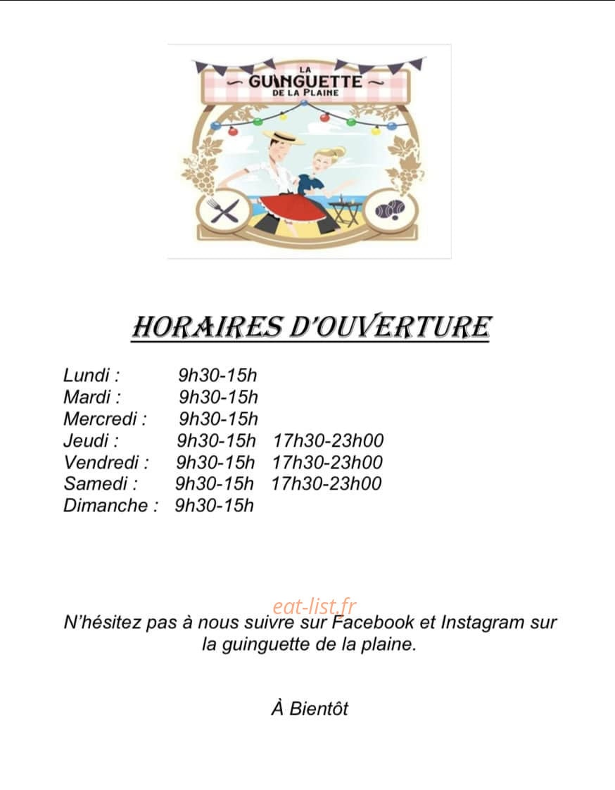 La Guinguette de La Plaine — carte page 3