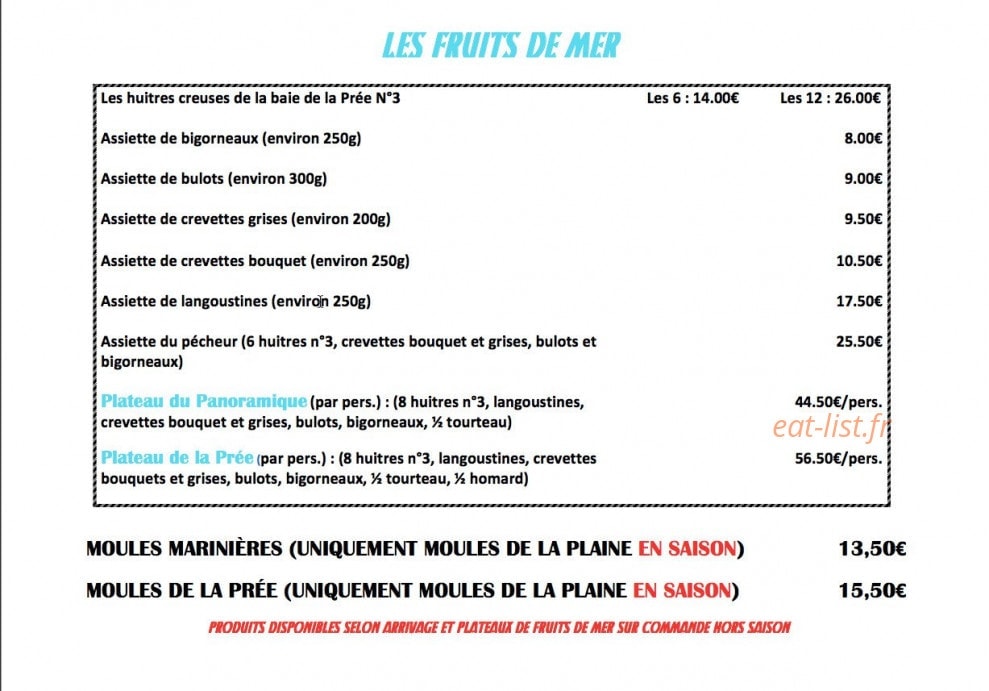 Le Panoramique de La Prée — carte page 5