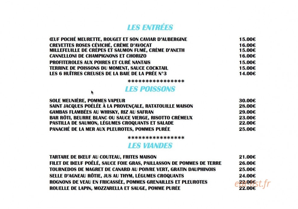 Le Panoramique de La Prée — carte page 2
