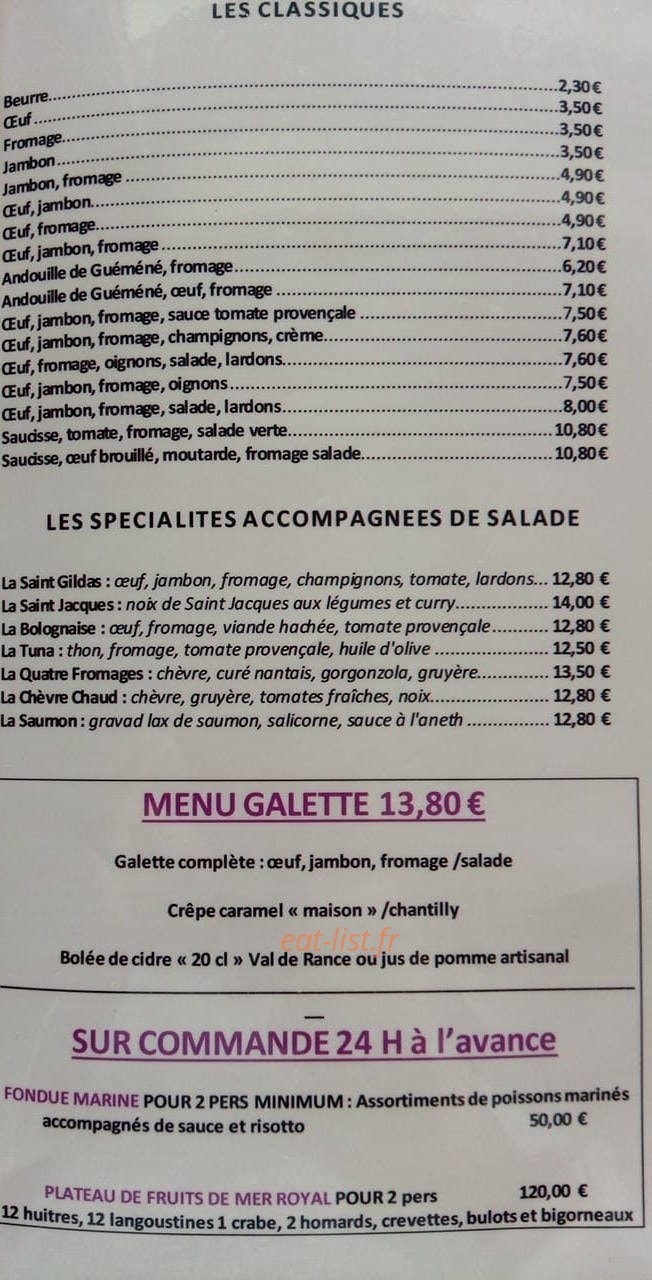 Le Saint Gildas — carte page 2