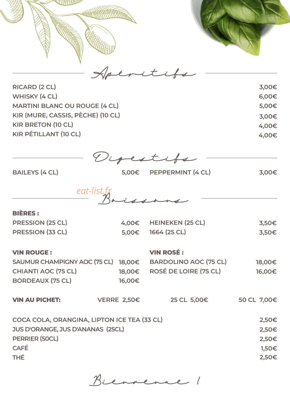 Costa's — carte page 6