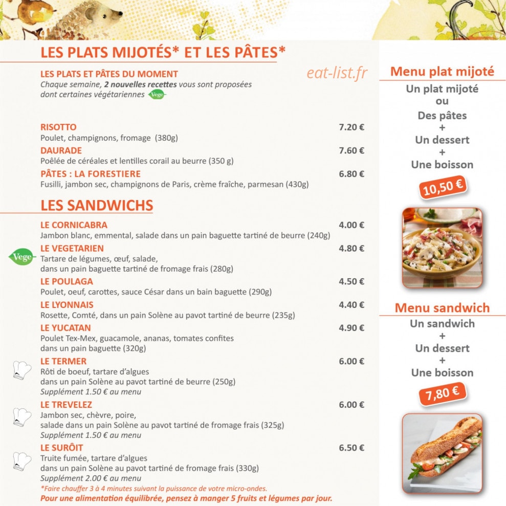 Amuse papilles — carte page 3
