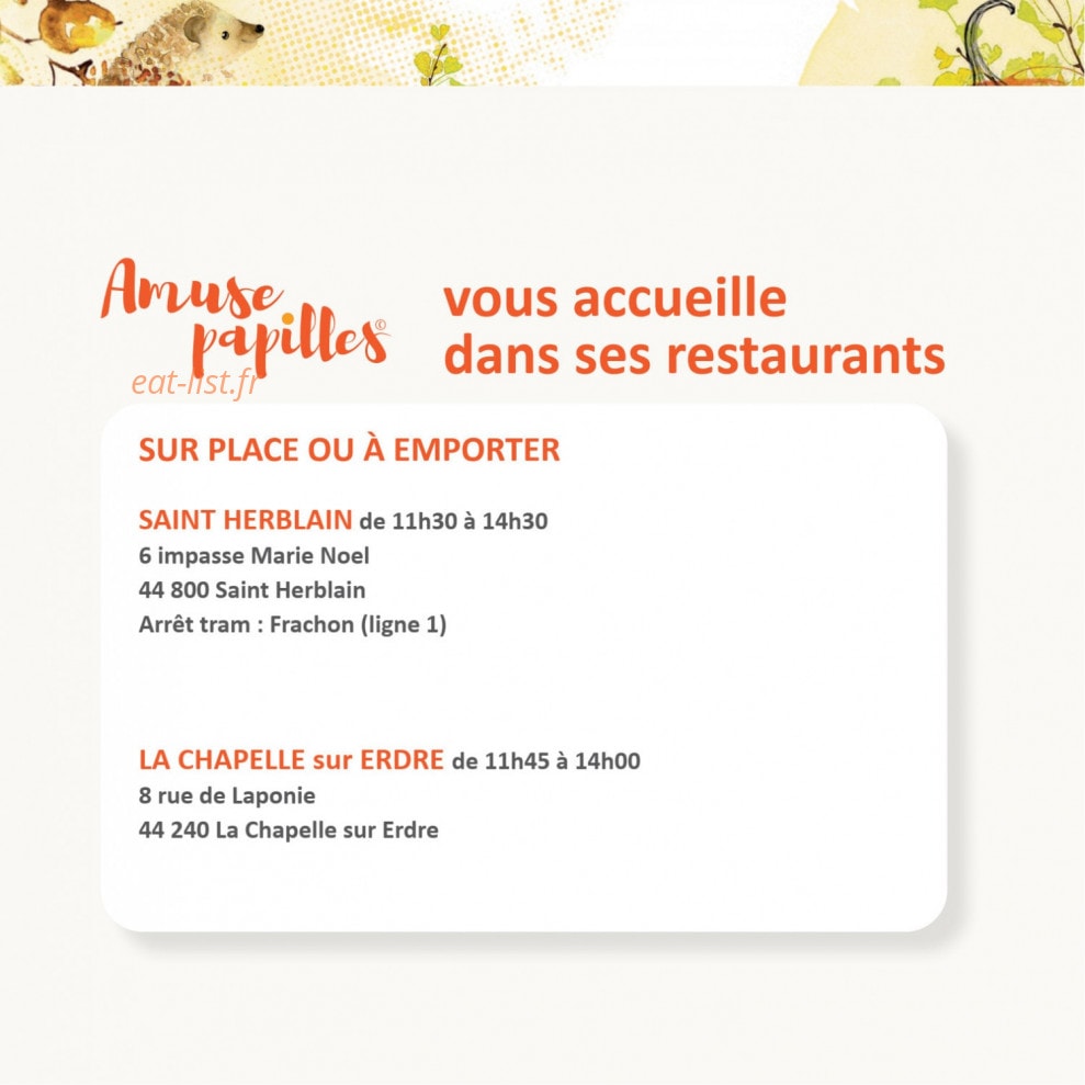 Amuse papilles — carte page 8