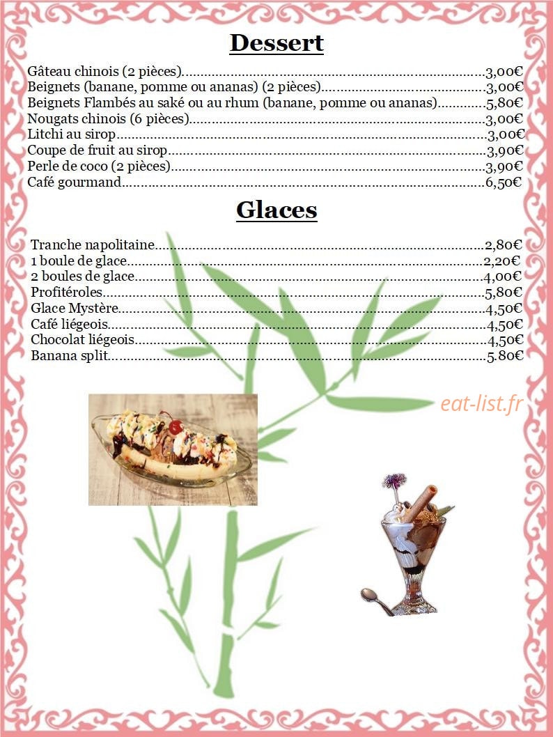 Bar Restaurant Tan — carte page 3
