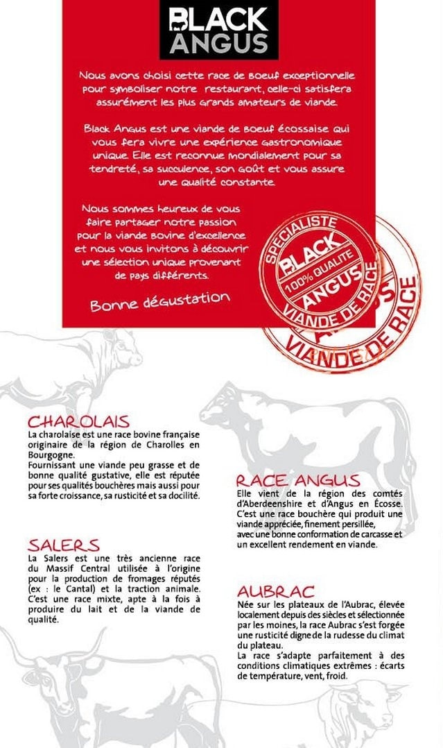 Black Angus — carte page 2