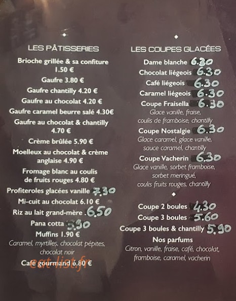 Brasserie le comptoir — carte page 3
