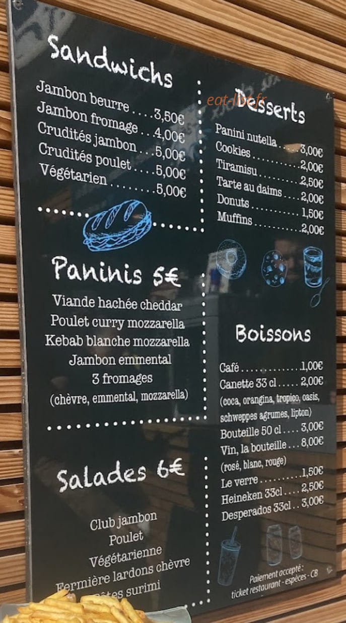 Chez Titi Snacking — carte page 2
