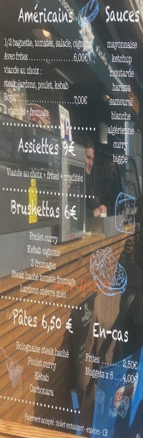 Chez Titi Snacking — carte page 1