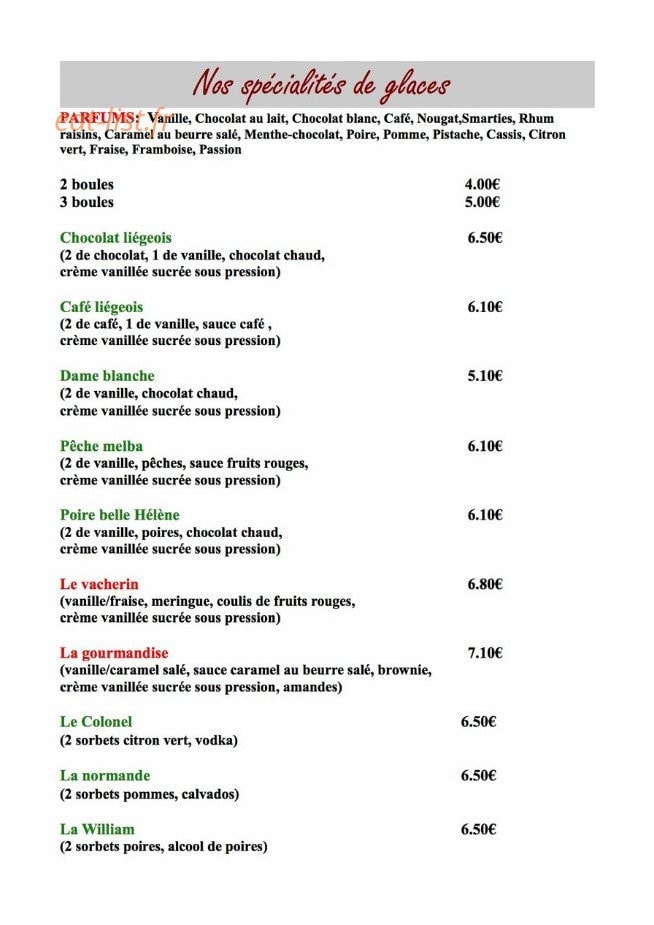La Chaumière d' Hirel — carte page 6