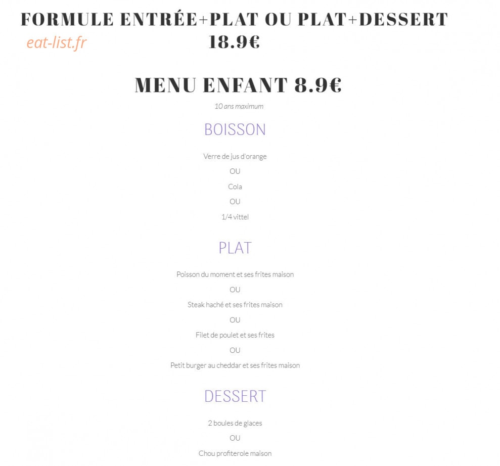La Table du Coin — carte page 4