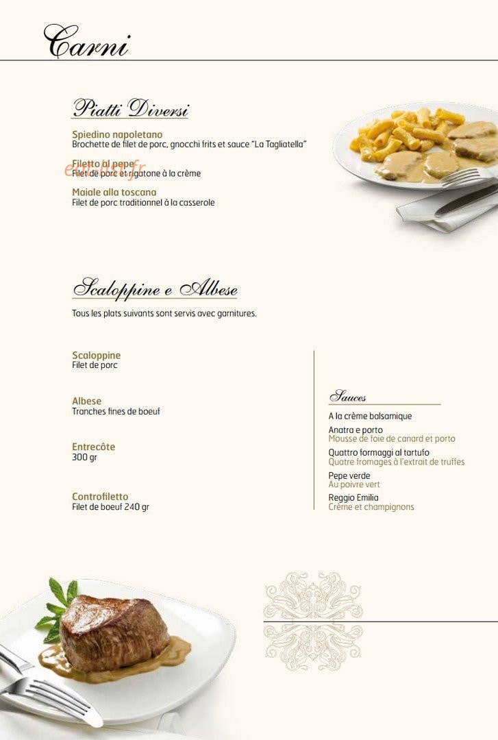 La Tagliatella — carte page 5
