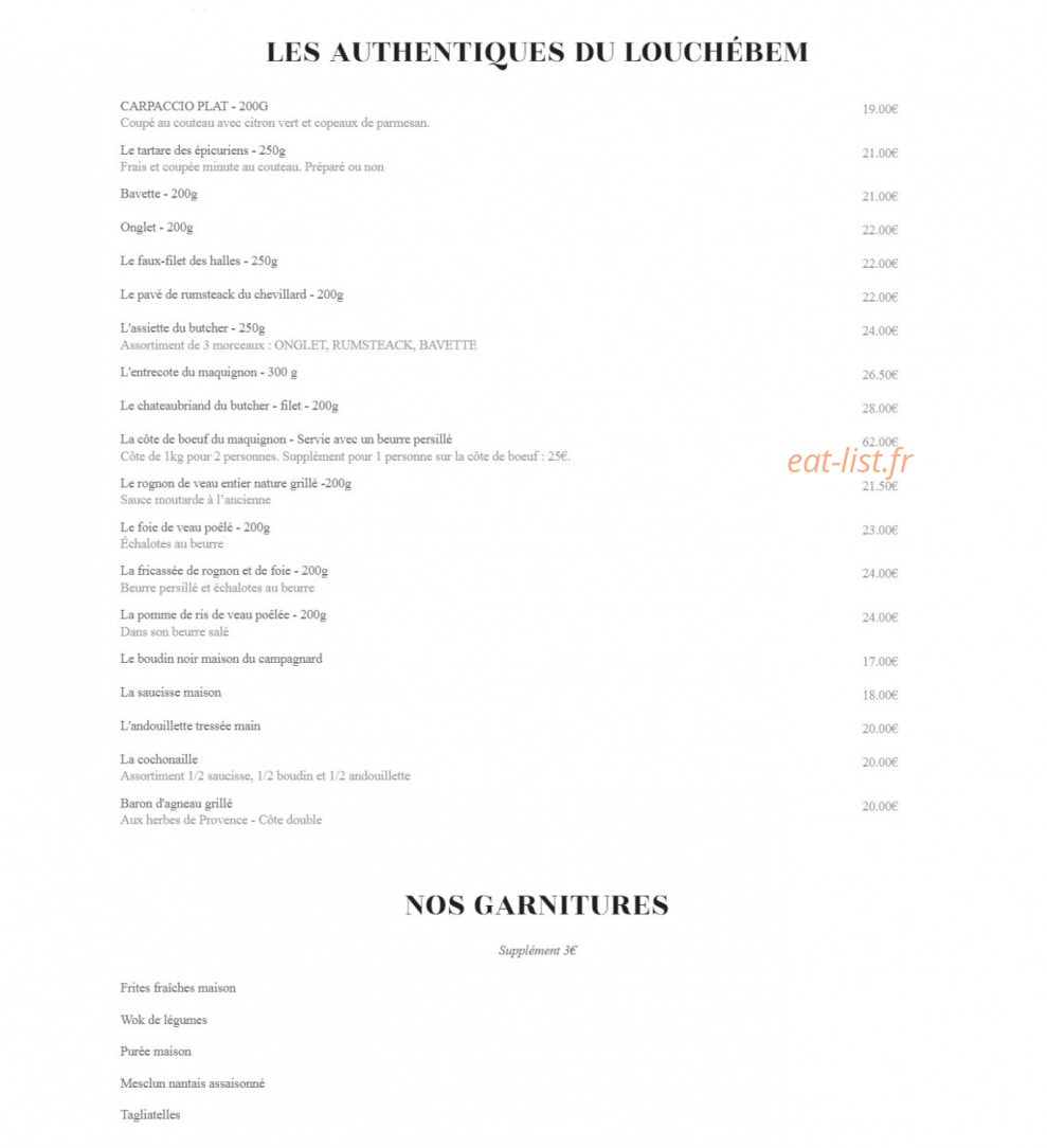 Le Butcher — carte page 2